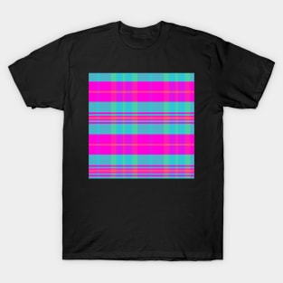 Neon Aesthetic Arable 2 Hand Drawn Textured Plaid Pattern T-Shirt